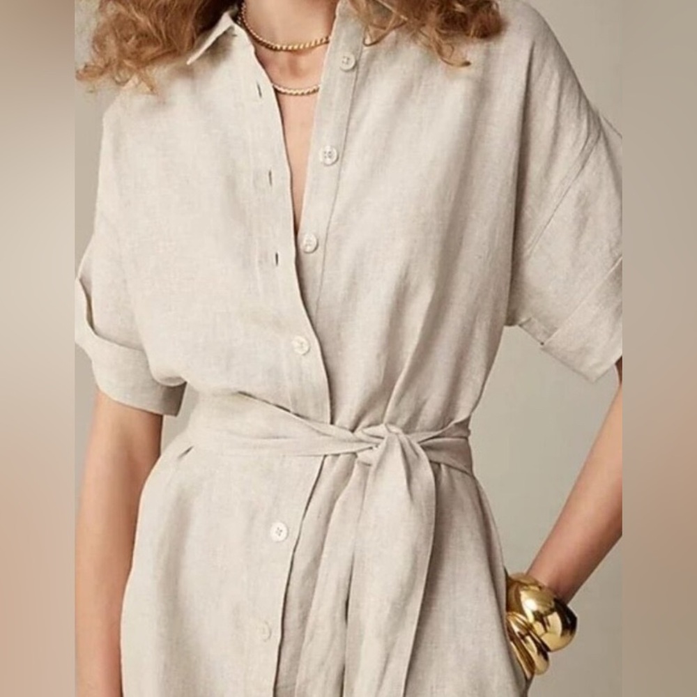 🆕 J. Crew Capitaine Shirtdress in Linen. Size XXL. New with tags. - Picture 4 of 9